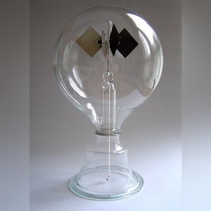 Glass globe Radiometer. Inside spins when in direct sunlight. Vintage